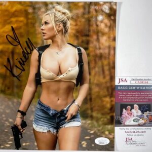 Kindly Myers Signed 8x10 Photo G Autograph Sexy Playboy Maxim Model JSA COA