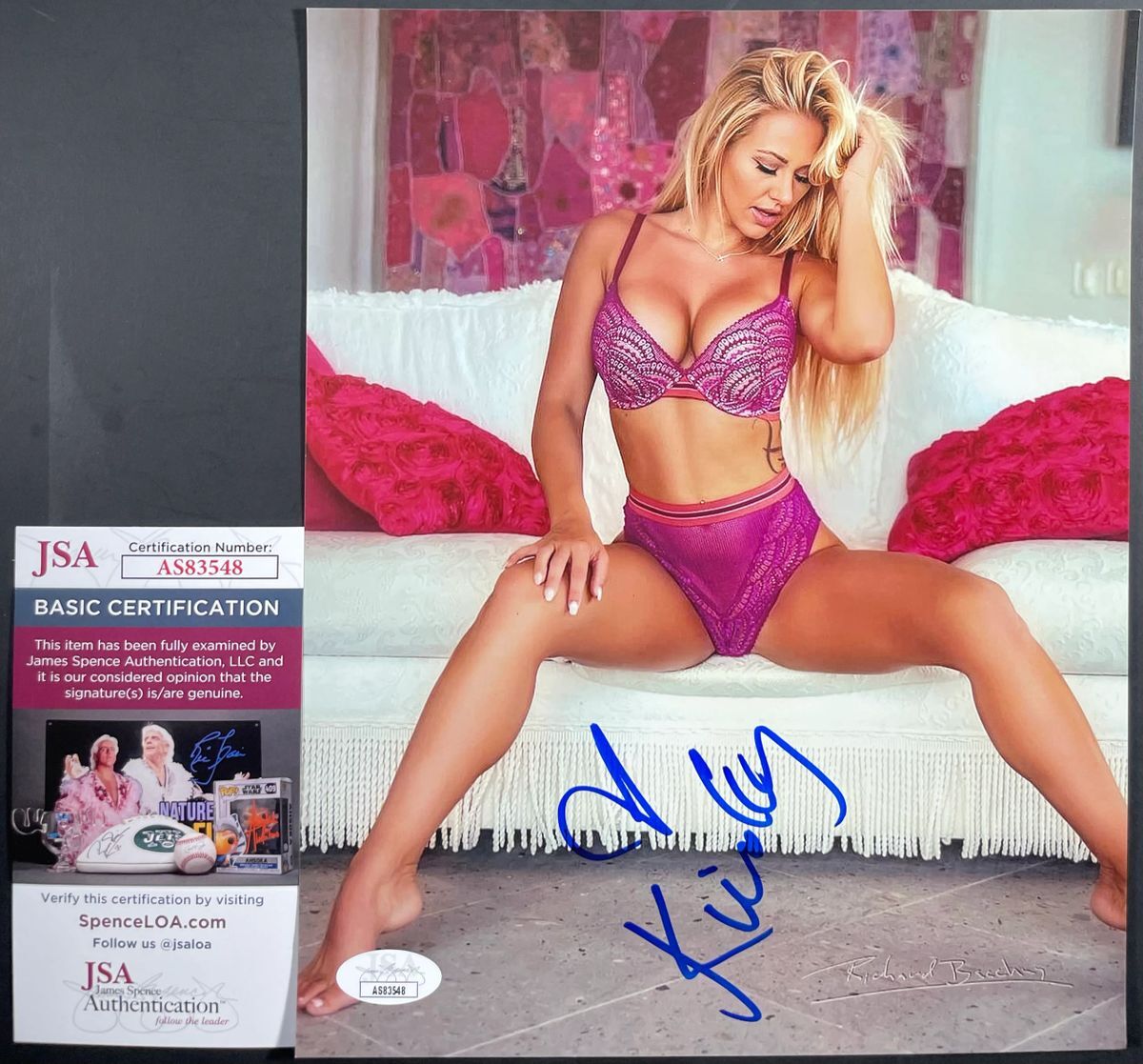 Kindly Myers Signed 8x10 Photo L Autograph Playboy Maxim Model JSA COA