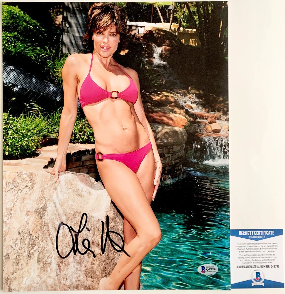 Lisa Rinna Signed Sexy Bikini 11x14 Photo Playboy Cover Girl Autograph BAS COA