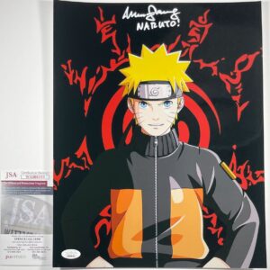 Maile Flanagan Signed Naruto Shippuden Metallic 11x14 Photo H Autograph JSA COA