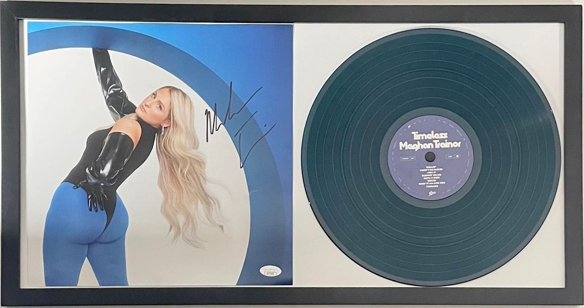 Meghan Trainor Signed & Framed Timeless Vinyl Record Matted Display JSA COA