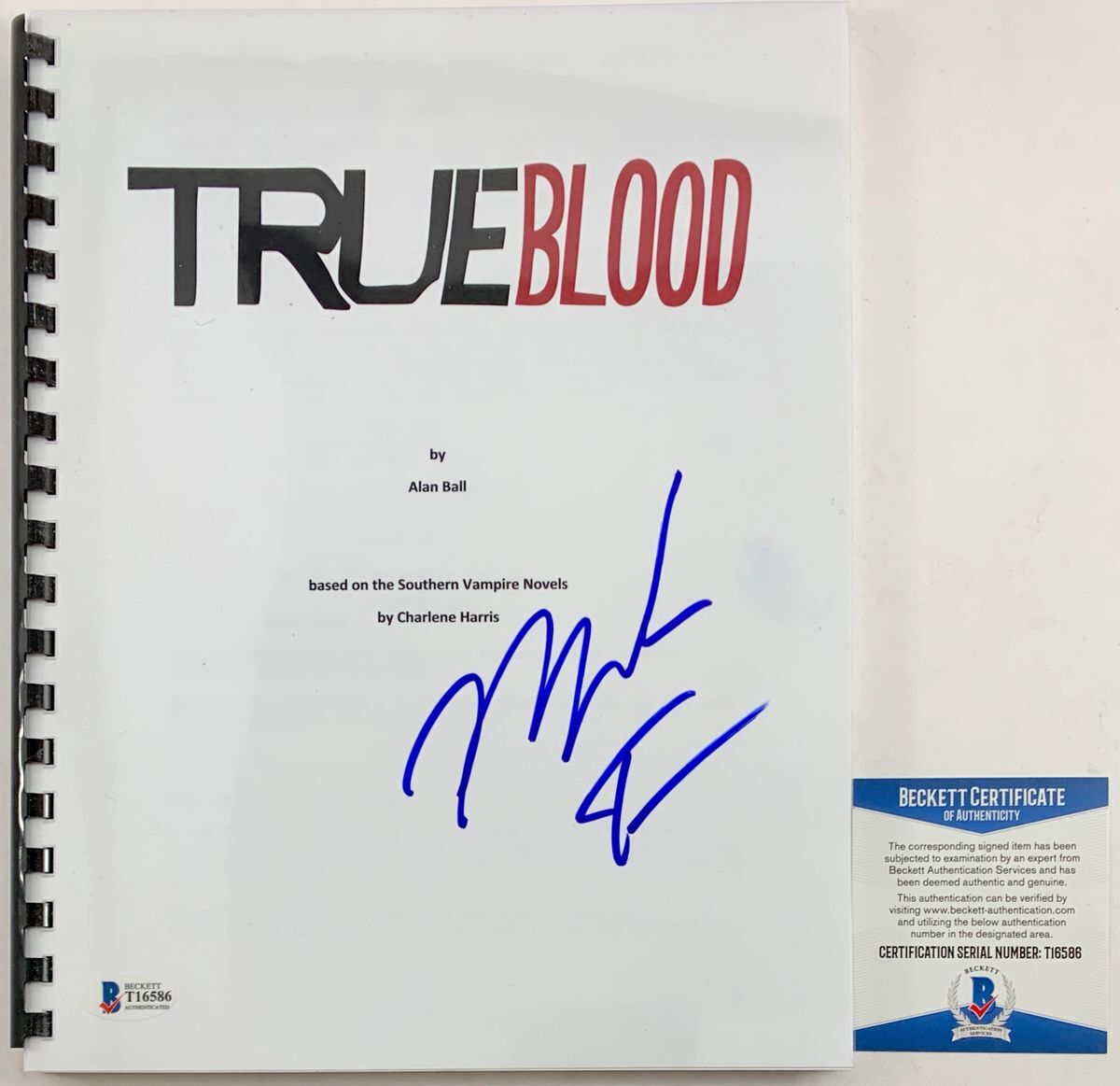 Mehcad Brooks Signed True Blood Pilot Script Complete Autograph BAS COA