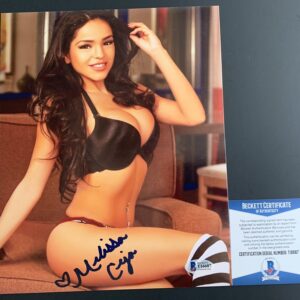 Melissa Ceja Signed 8x10 Photo Autograph Hot Sexy Model Beckett BAS COA