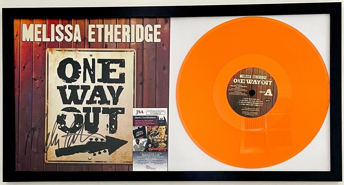 Melissa Etheridge Signed Framed One Way Out Vinyl Record Display Album JSA COA - Image 2