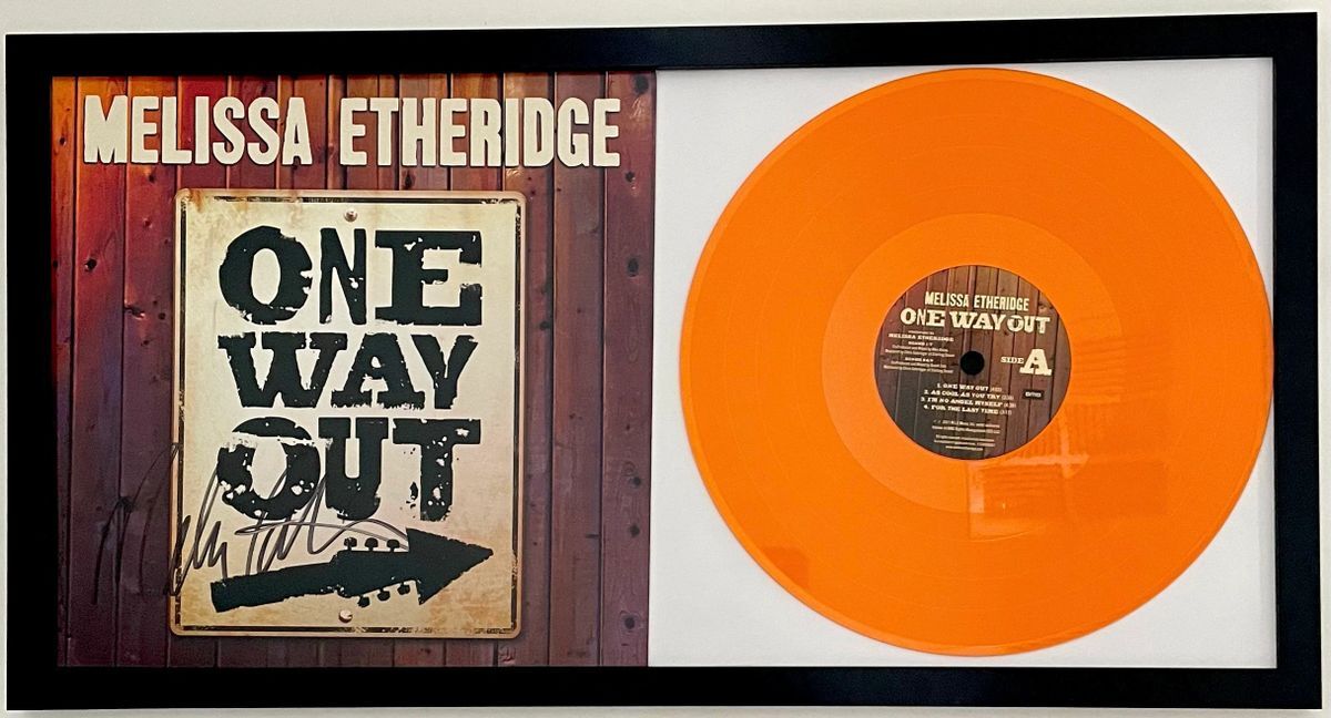 Melissa Etheridge Signed Framed One Way Out Vinyl Record Display Album JSA COA