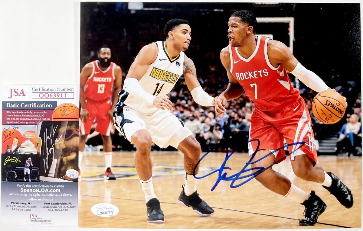 NBA Joe Johnson Signed Houston Rockets 8x10 Photo A Autograph JSA COA
