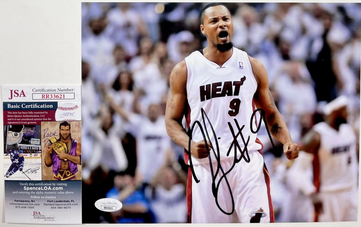 NBA Rashard Lewis Signed Seattle Miami Heat 8x10 Photo A Autograph JSA COA