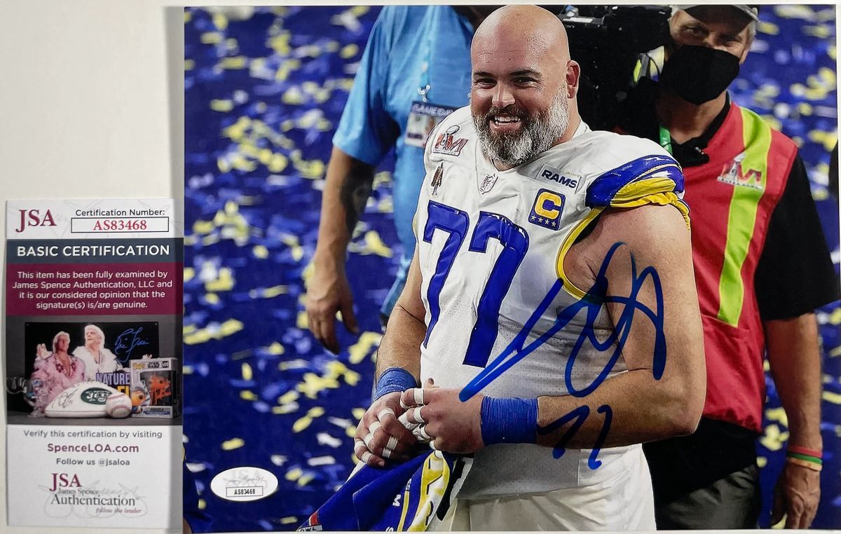 NFL Los Angeles Rams Andrew Whitworth Signed 8x10 Photo A Autograph JSA COA