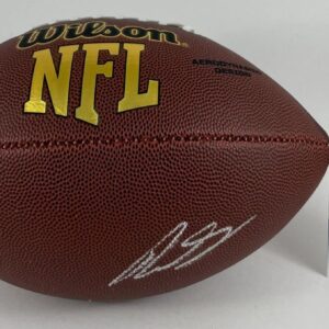 NFL Rhamondre Stevenson Signed New England Patriots Wilson Football JSA COA