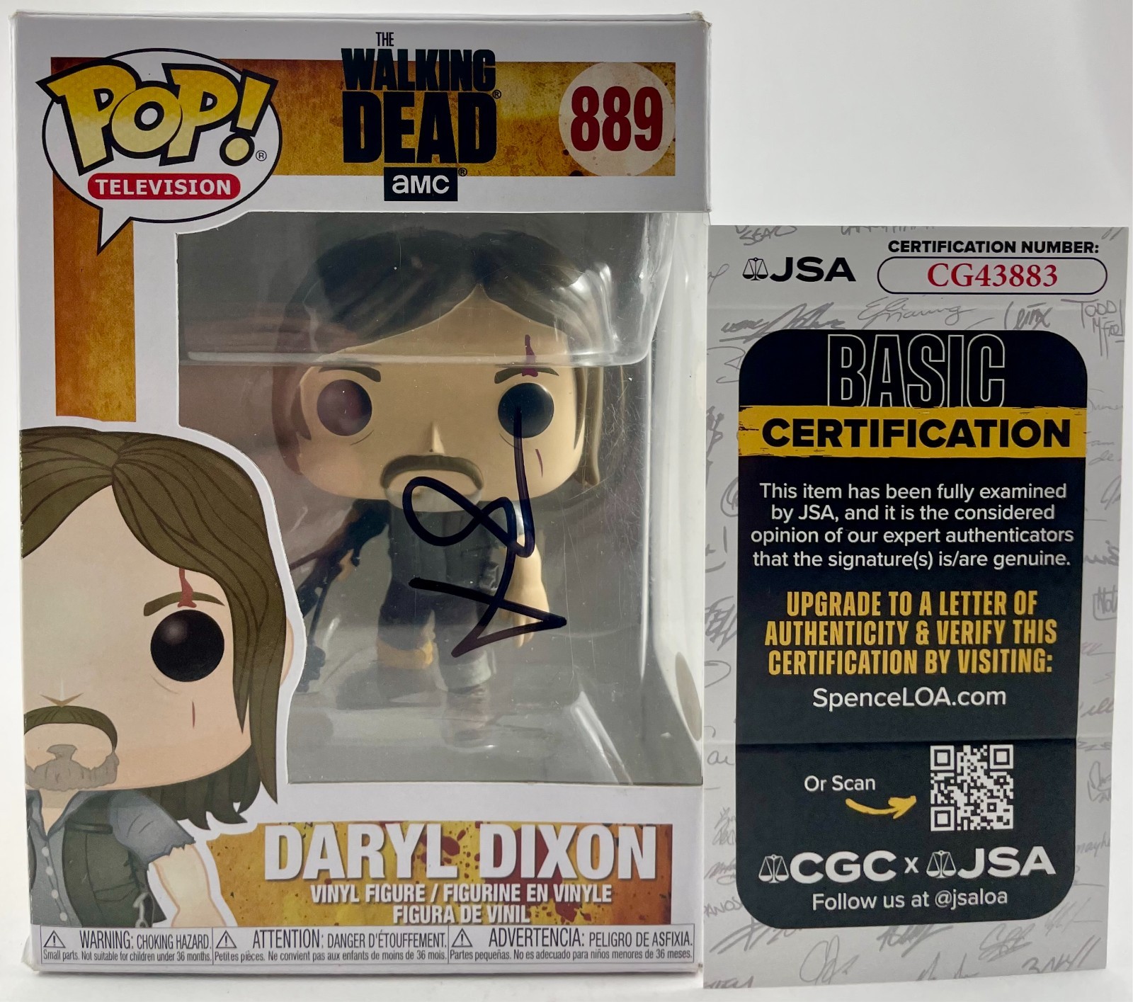 Norman Reedus Signed The Walking Dead Daryl Dixon Funko POP! Autograph JSA COA