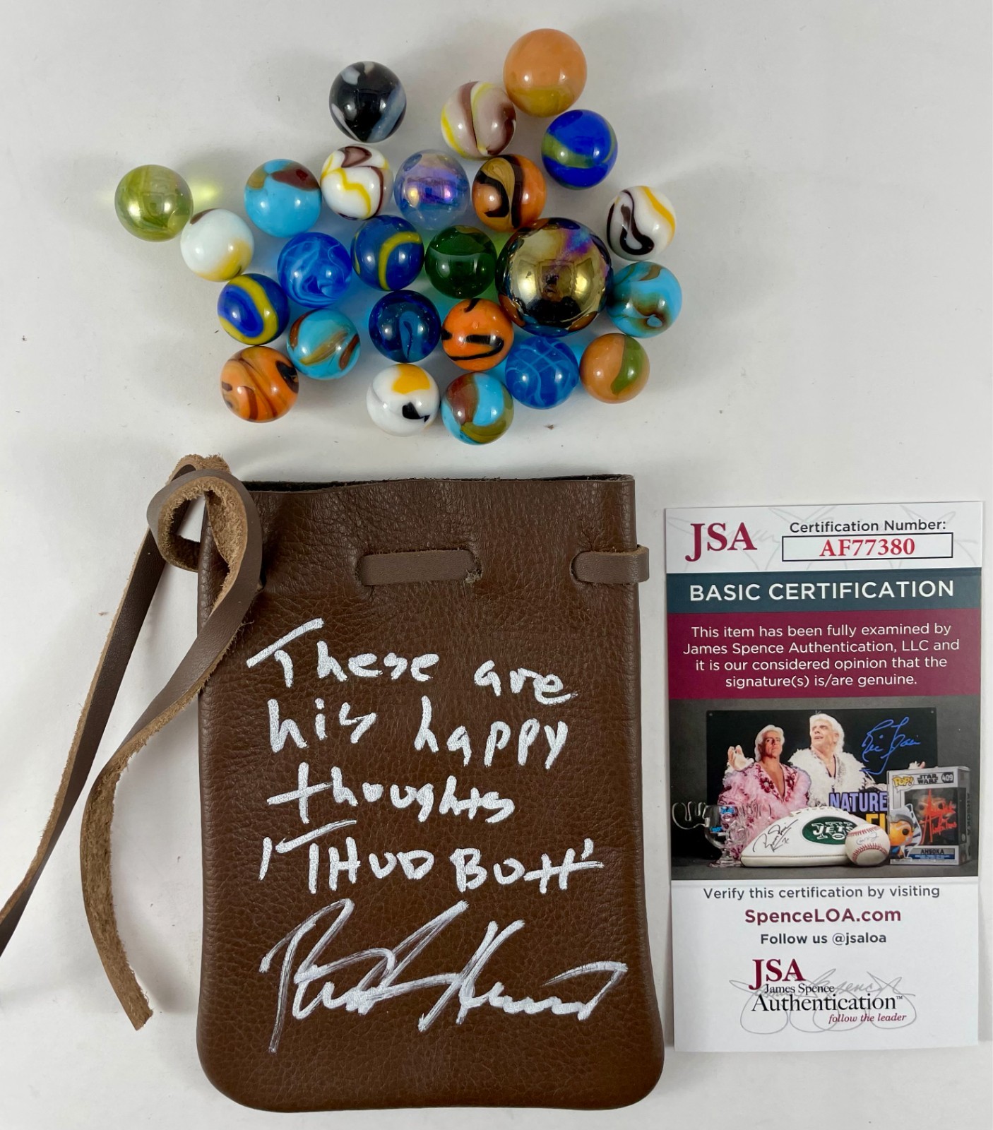 Raushan Hammond Signed Leather Marble Pouch Hook Lost Boys Thud Butt JSA COA