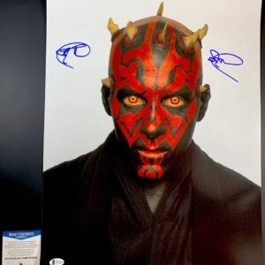 Ray Park Signed Star Wars The Phantom Menace Darth Maul 16x20 Photo H BAS COA