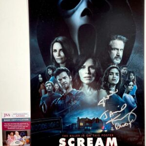 Skeet Ulrich & Jamie Kennedy Signed 2022 Scream 11x17 Movie Poster JSA COA
