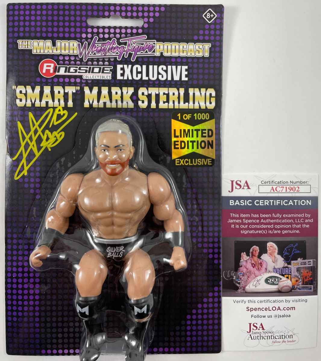 Smart Mark Sterling Signed Major Wrestling Figure Podcast RSC Exclusive JSA COA