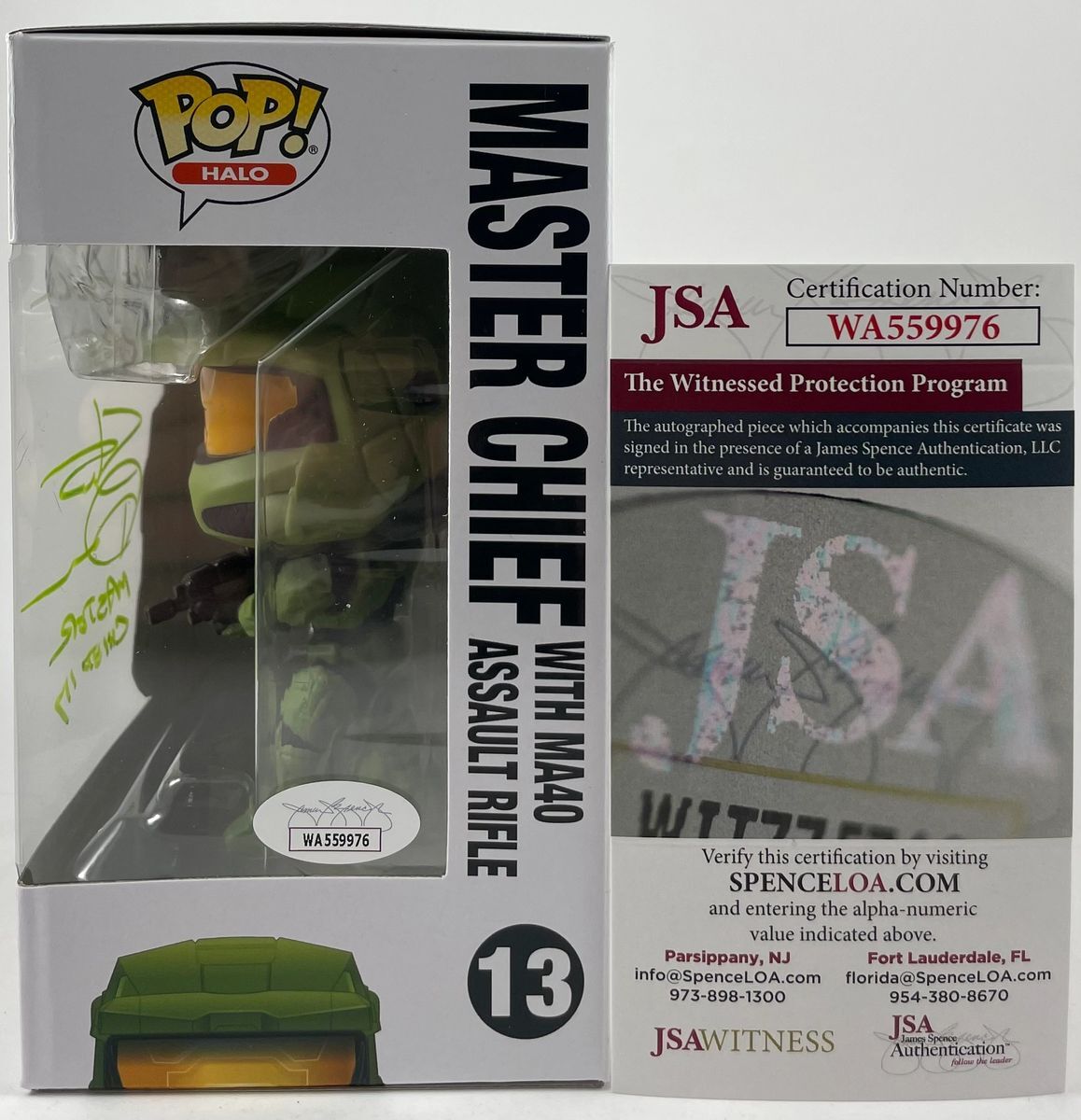 Steve Downes Signed HALO Master Chief Funko POP #13 I Autograph JSA COA - Image 2