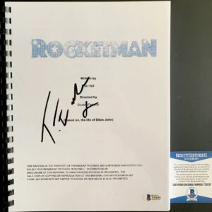 Taron Egerton Signed Rocketman Full Movie Script Autograph Elton John BAS COA