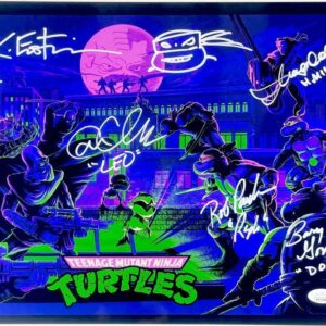 Teenage Mutant Ninja Turtles Cast Signed x5 11x17 Poster A Eastman TMNT JSA COA