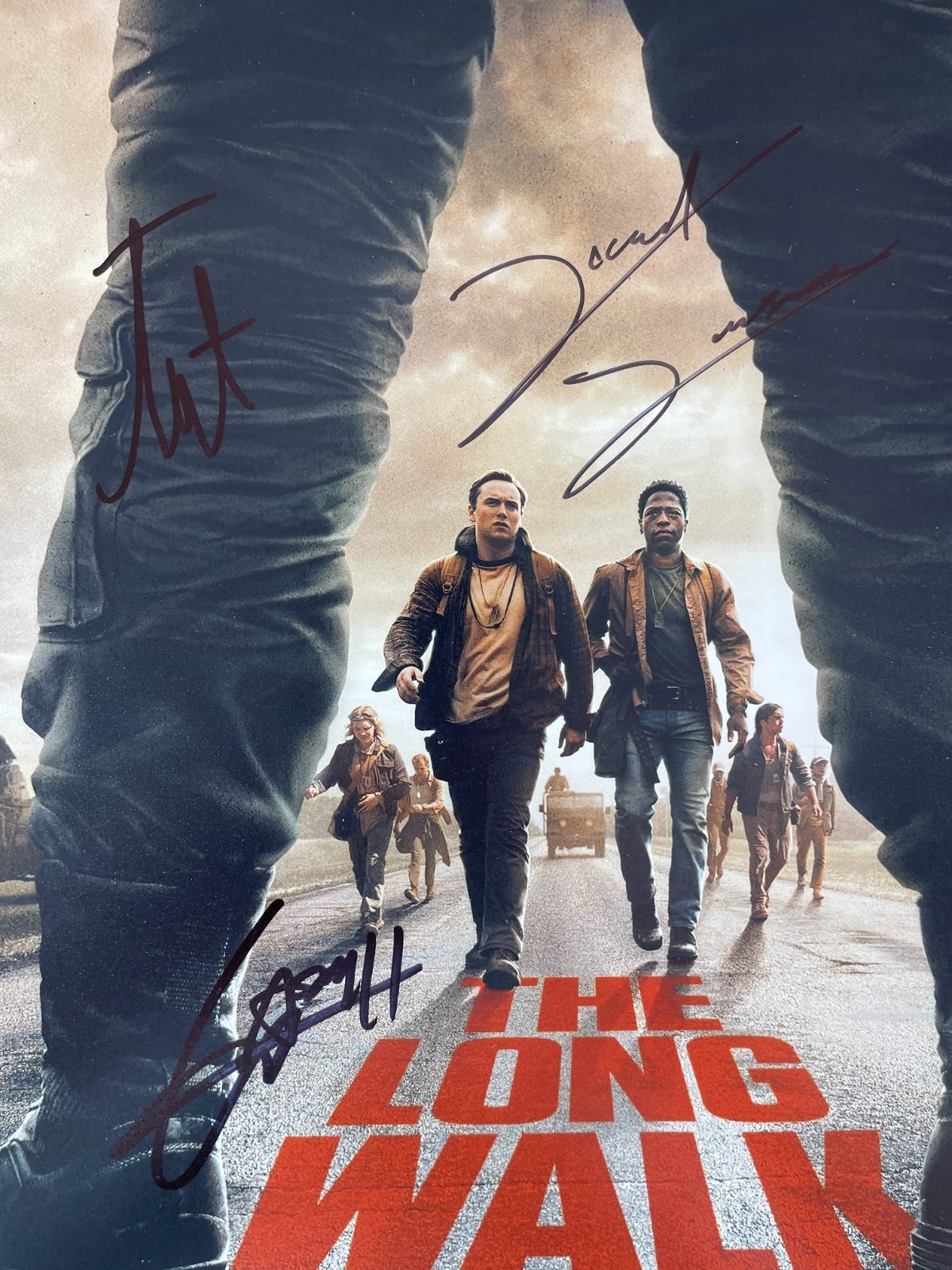 The Long Walk Cast Signed x3 11x17 Movie Poster Autograph David Jonsson JSA COA - Image 2