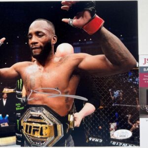 UFC Leon "Rocky" Edwards Signed 8x10 Photo A Autograph MMA Fighter JSA COA