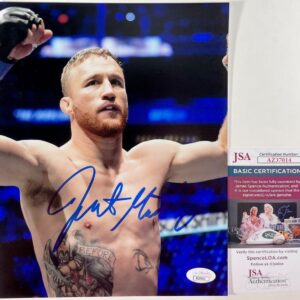 UFC The Highlight Justin Gaethje Signed 8x10 Photo D Autograph MMA JSA COA