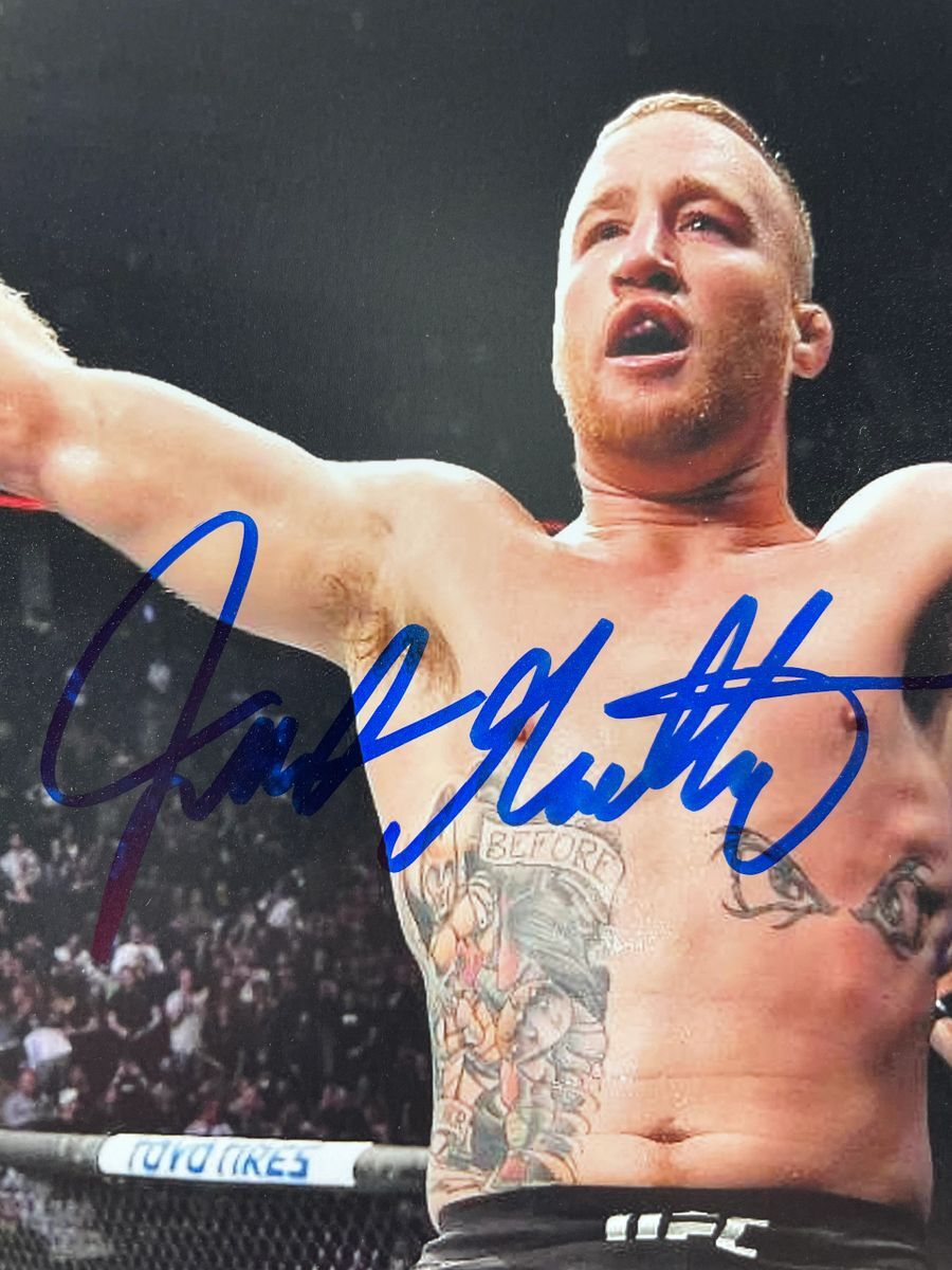 UFC The Highlight Justin Gaethje Signed 8x10 Photo G Autograph MMA JSA COA - Image 2