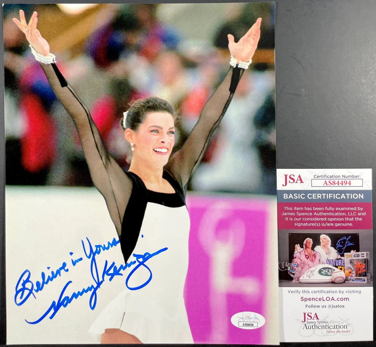 US Olympic Figure Skater Nancy Kerrigan Signed 8x10 Photo E Autograph JSA COA