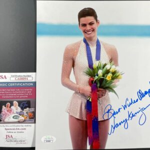 US Olympic Figure Skater Nancy Kerrigan Signed 8x10 Photo H Autograph JSA COA