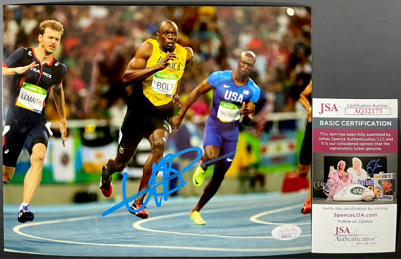 Usain Bolt Signed Rio 2016 Summer Olympics 8x10 Photo Authentic Auto JSA COA