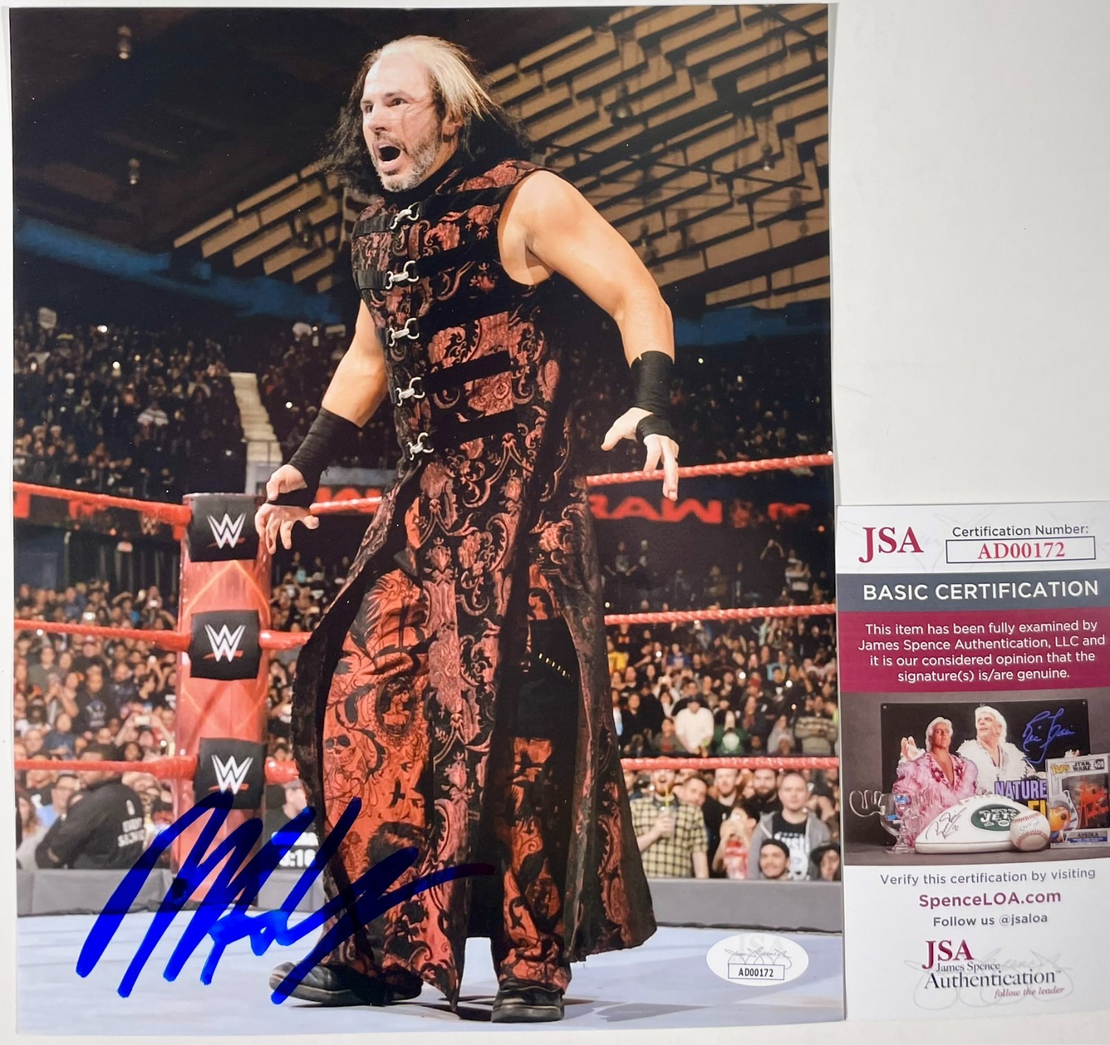 WWE Matt Hardy Signed 8x10 Photo Authentic Autograph TNA Wrestling JSA COA