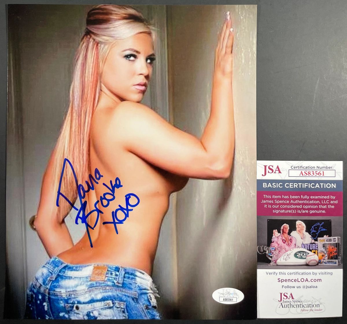 WWE NXT Dana Brooke Signed 8x10 Photo E Autograph WrestleMania JSA COA