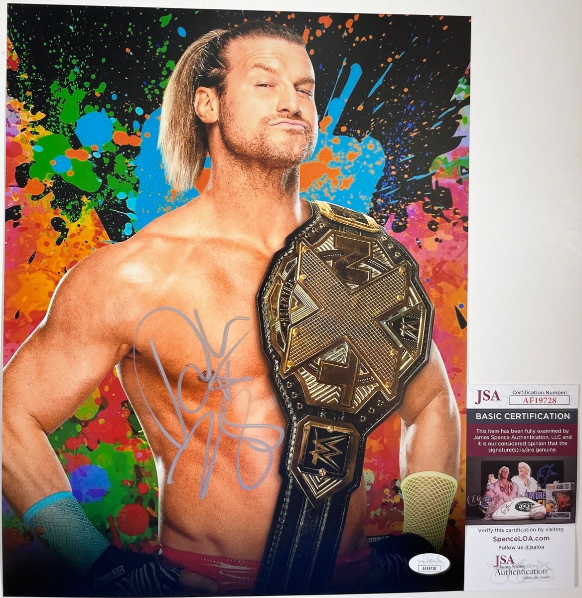 WWE NXT Dolph Ziggler Signed 11x14 Photo B Autograph Dirty Dawgs JSA COA