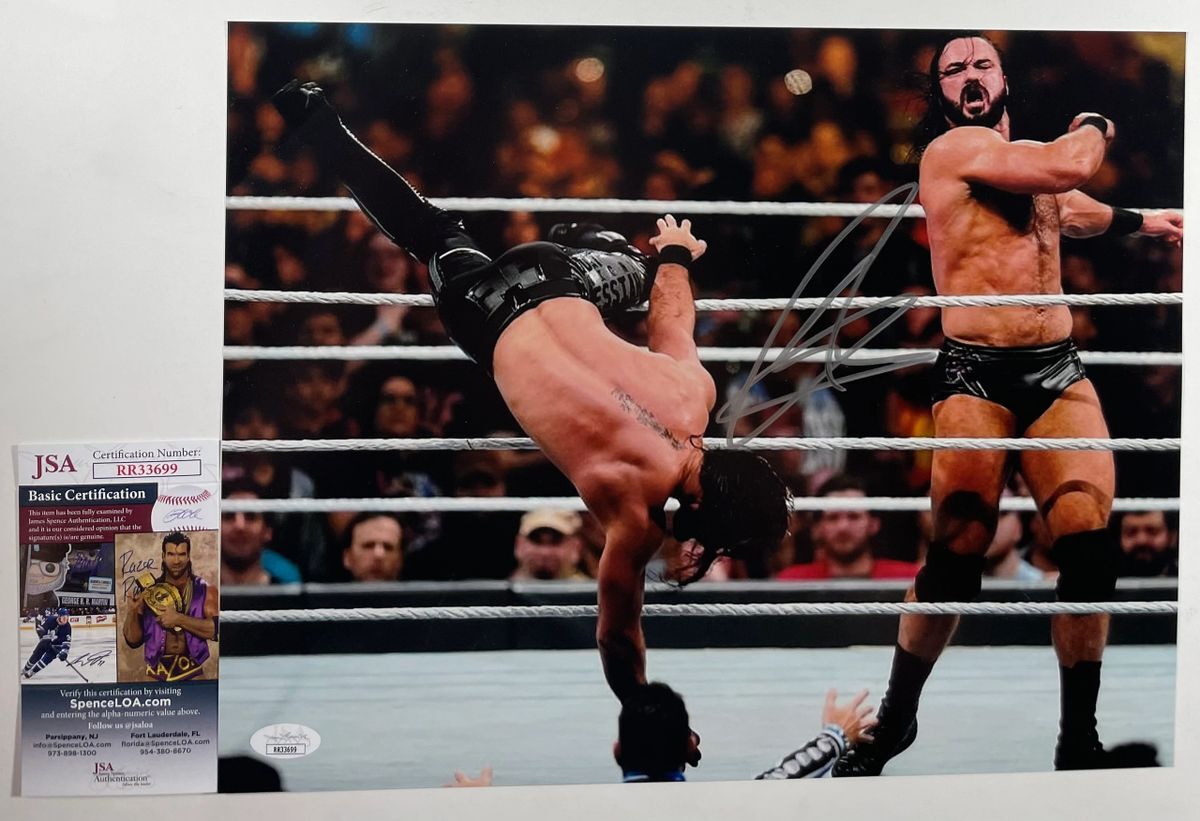 WWE NXT Drew McIntyre Signed 11x14 Photo C Autograph WrestleMania JSA COA