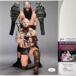WWE NXT Erik & Ivar Signed Viking Raiders 8x10 Photo F Autograph JSA COA