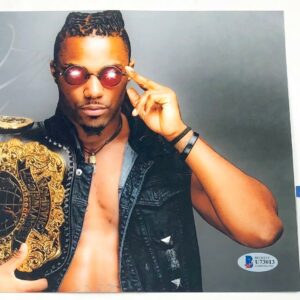 WWE NXT Isaiah Swerve Scott Signed 8X10 Photo Autograph WrestleMania BAS COA
