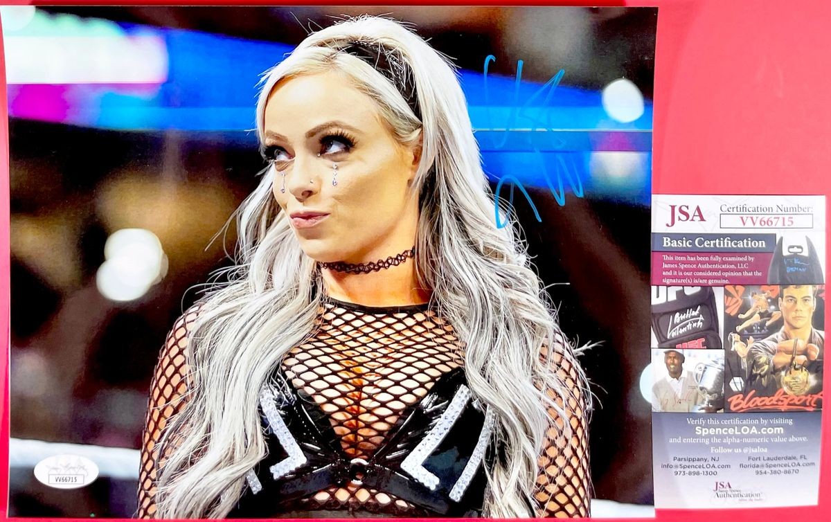 WWE NXT Liv Morgan Signed 8x10 Photo Y Autograph WrestleMania JSA COA