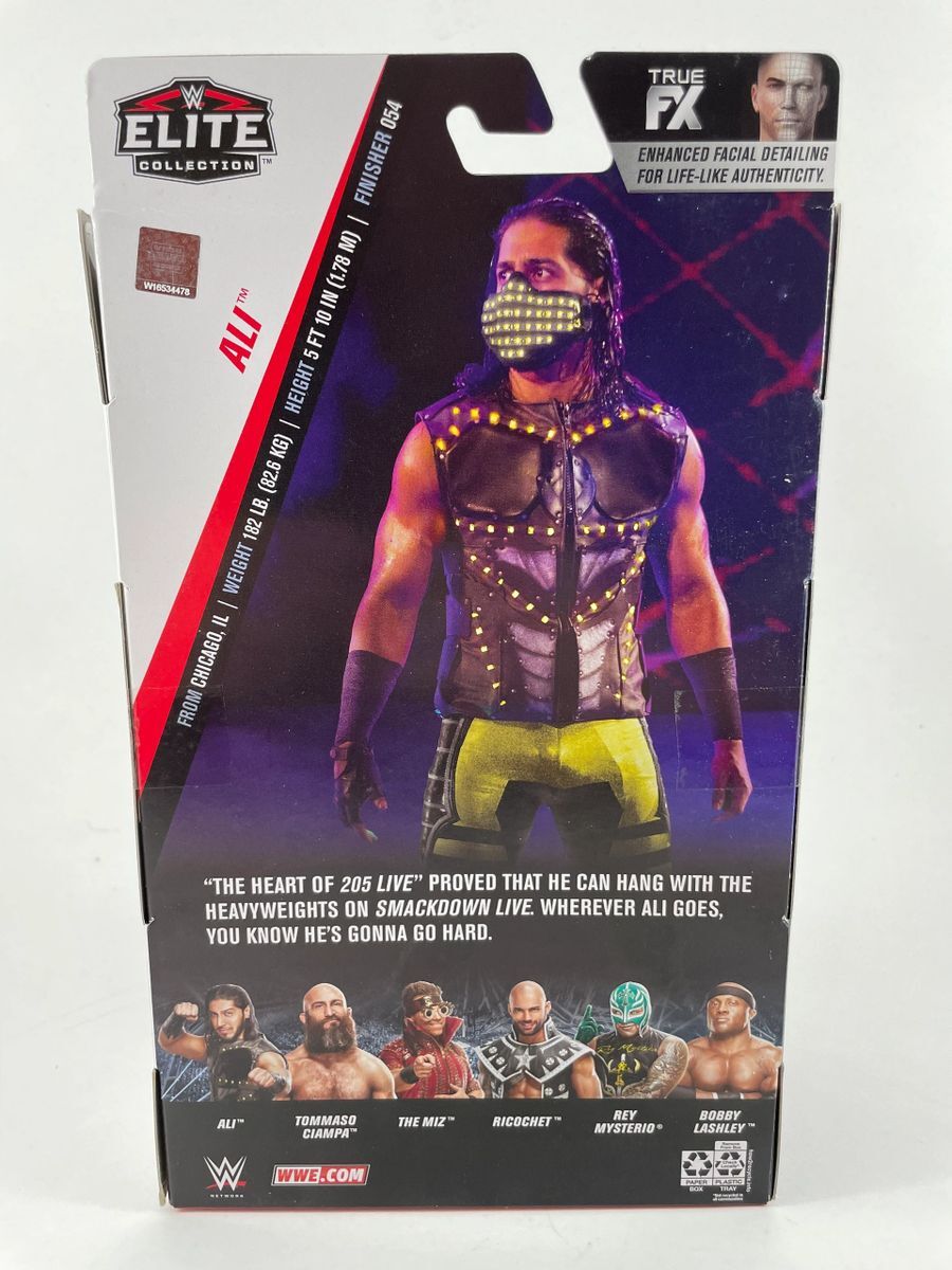 WWE NXT Mustafa Ali Signed Mattel Elite Wrestling Figure Autograph JSA COA - Image 4