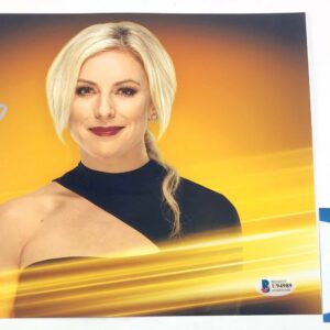 WWE NXT Sarah Schreiber Signed 8X10 Photo A Autograph WrestleMania Beckett COA