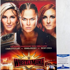 WWE NXT The Queen Charlotte Flair Signed 11x14 Photo Authentic Autograph BAS COA
