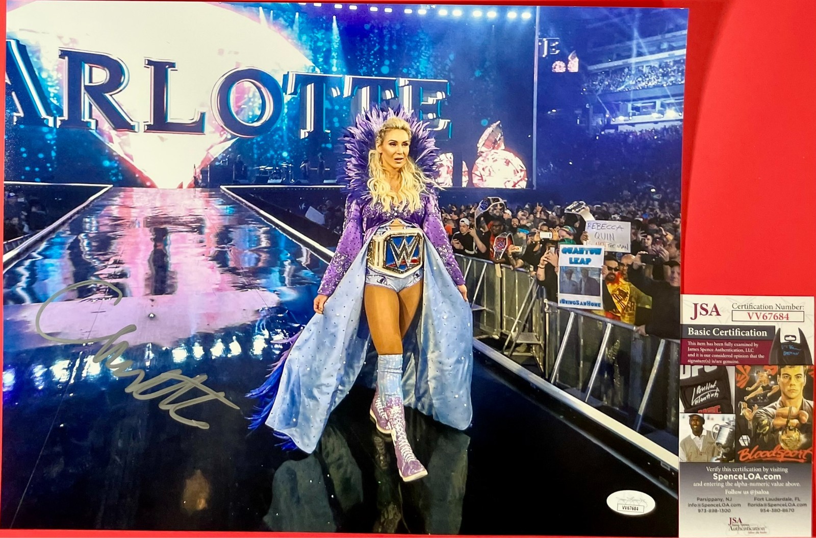 WWE NXT The Queen Charlotte Flair Signed 11x14 Photo Authentic Autograph JSA COA
