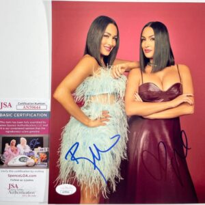 WWE Nikki Bella & Brie Bella Signed Bella Twins 8x10 Photo E Autograph JSA COA