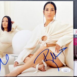 WWE Nikki Bella & Brie Bella Signed Bella Twins 8x10 Photo G Autograph JSA COA