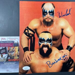 WWE The Warlord & Barbarian Signed Powers Of Pain 8x10 Photo A Autograph JSA COA