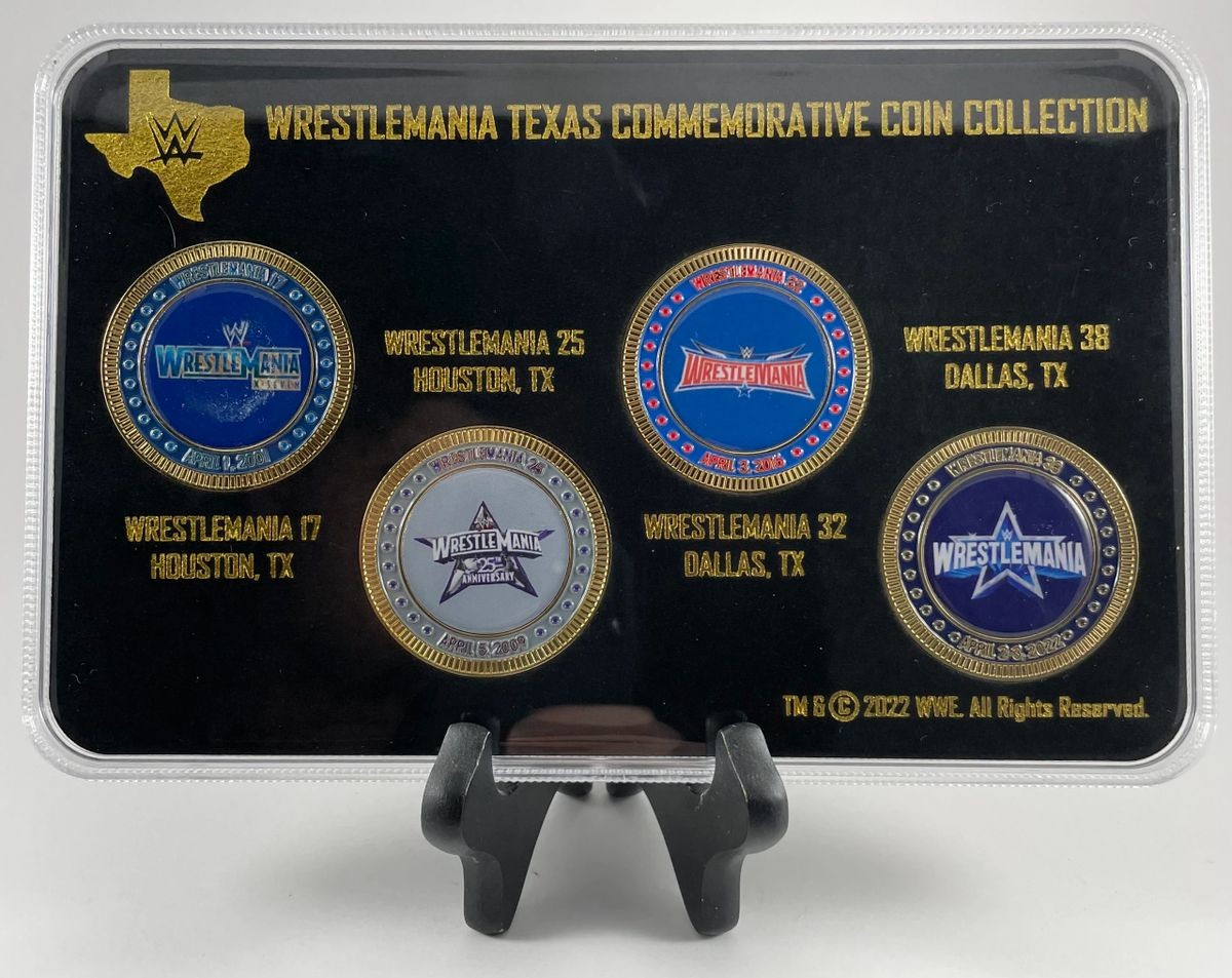 WWE WrestleMania Texas Commemorative Coin Collection Official Merchandise