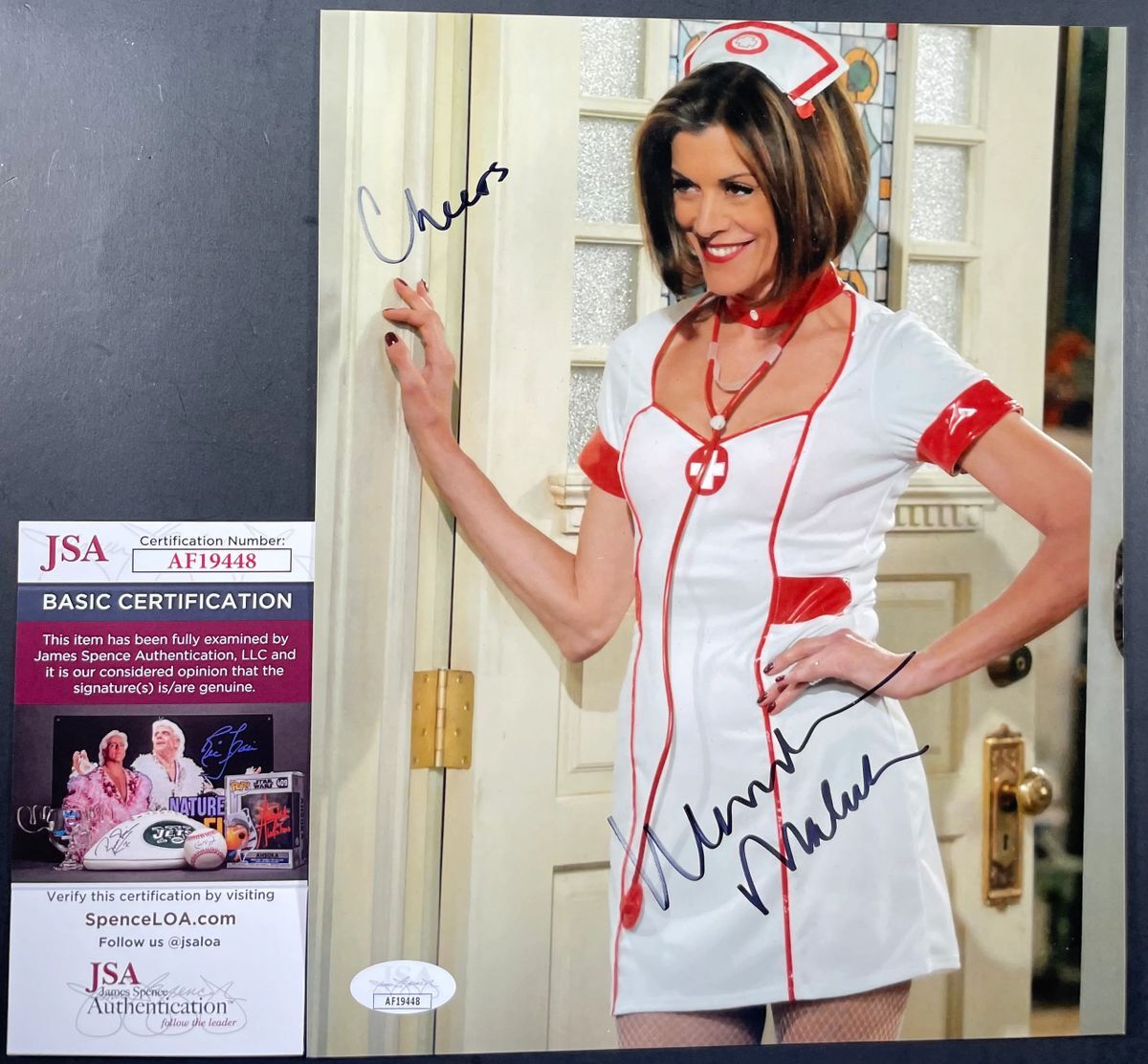 Wendie Malick Signed Just Shoot Me 8x10 Photo Autograph Nina Van Horn JSA COA