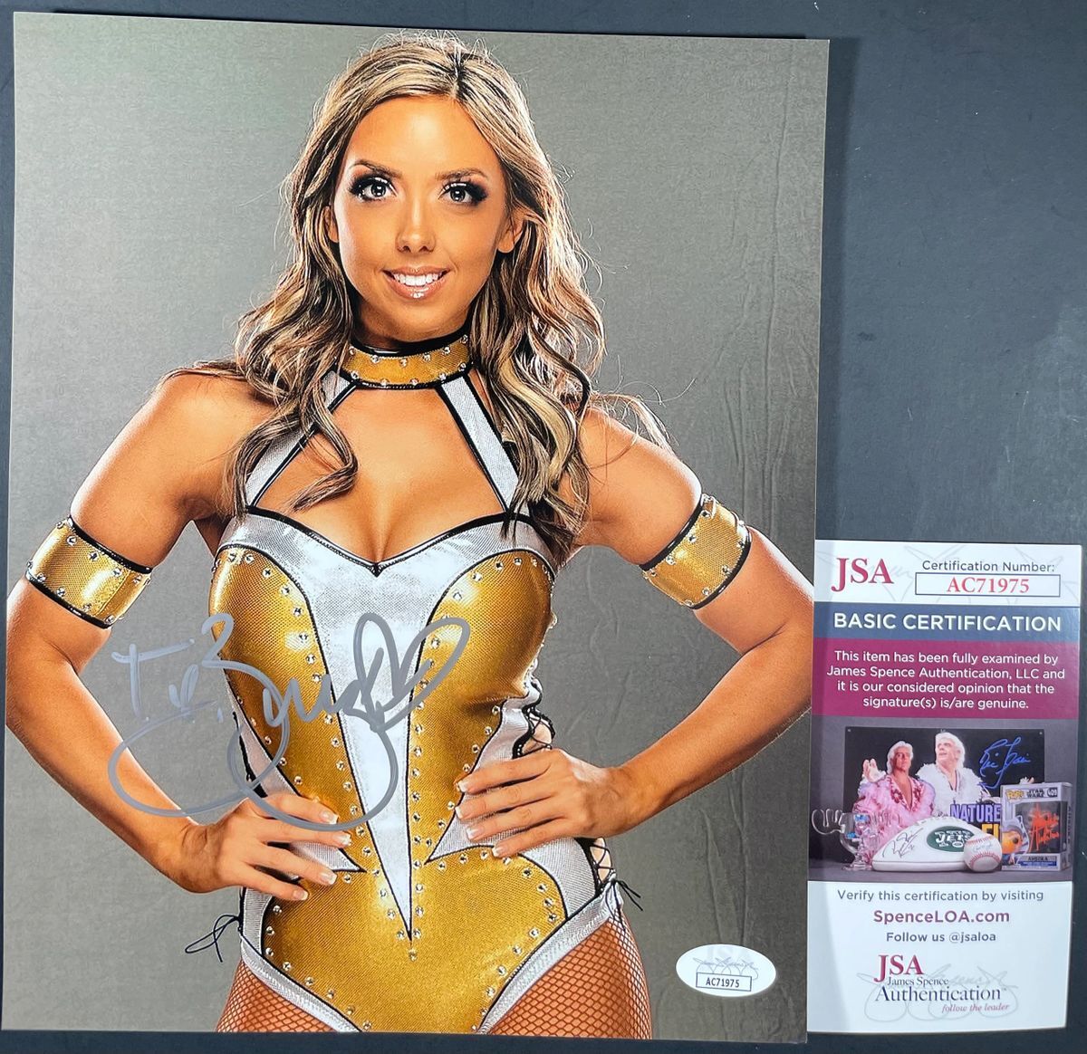 AEW All Elite Wrestling The Bunny Signed 8x10 Photo C Autograph Allie JSA COA
