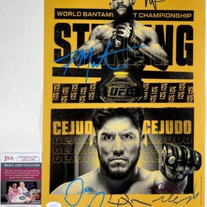 Aljamain Sterling, Dana White, Belal +2 Signed 11x17 UFC 288 Poster MMA JSA COA