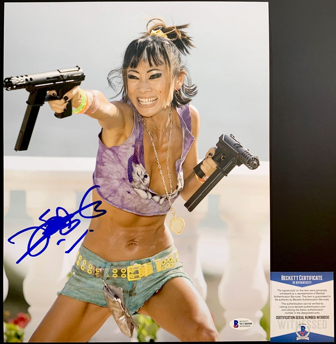 Bai Ling Signed Crank High Voltage "Ria" 11x14 Photo Autograph BAS COA