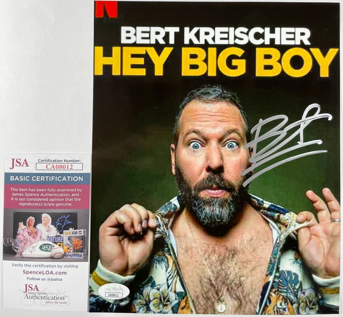 Bert Kreischer Signed 8x10 Photo E Authentic Autograph The Machine JSA COA