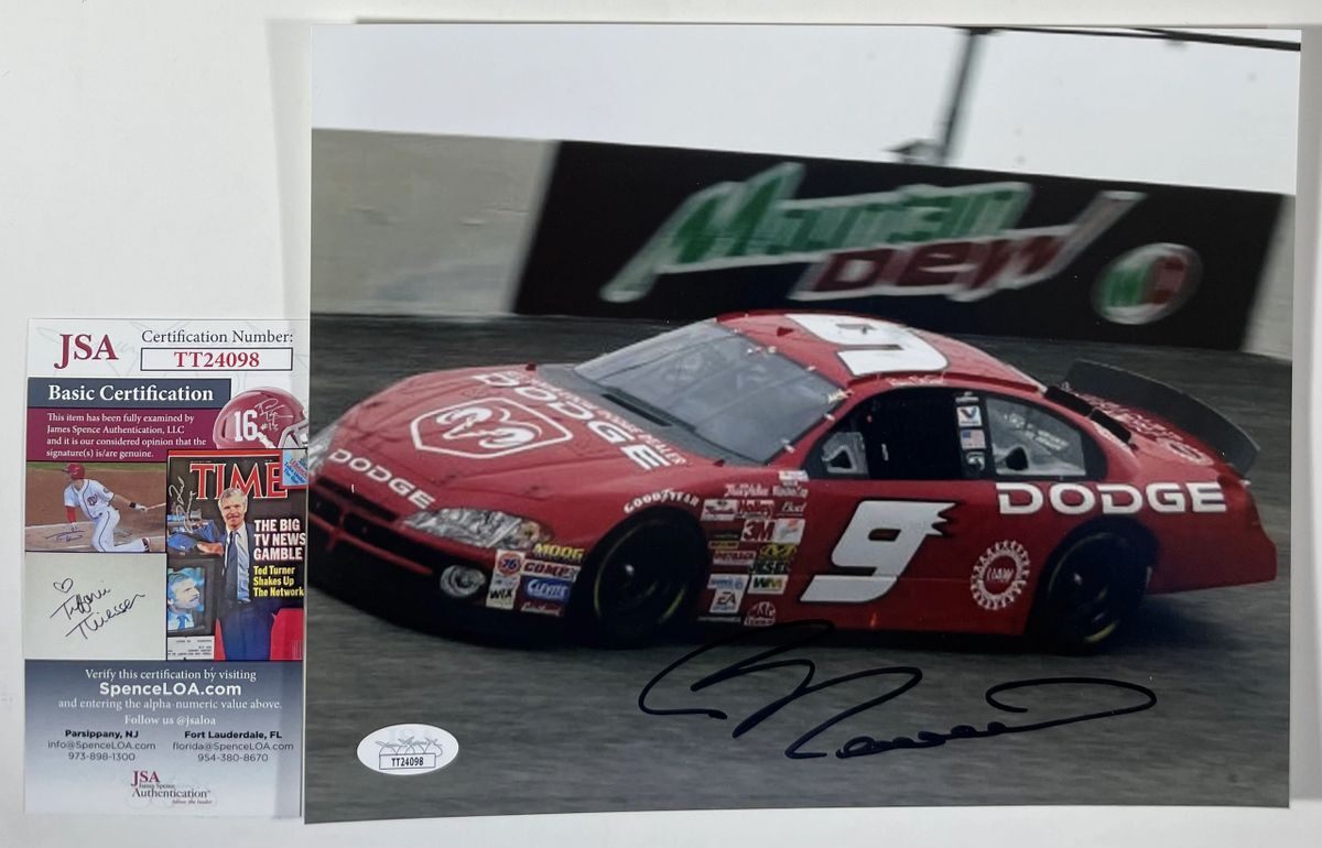 Bill Elliott Signed NASCAR Dodge #9 8x10 Photo Autograph HOF Racing JSA COA