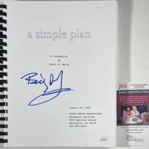 Billy Bob Thornton Signed A Simple Plan Complete Movie Script Autograph JSA COA